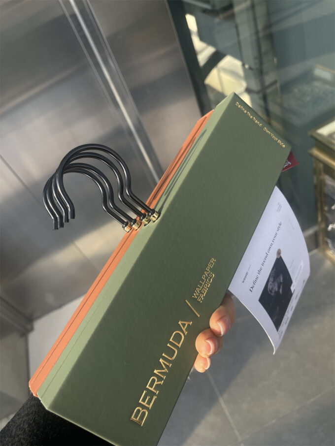 Luxury Fabric Swatch Hanger with Metal J-Hook for Curtain & Upholstery Samples