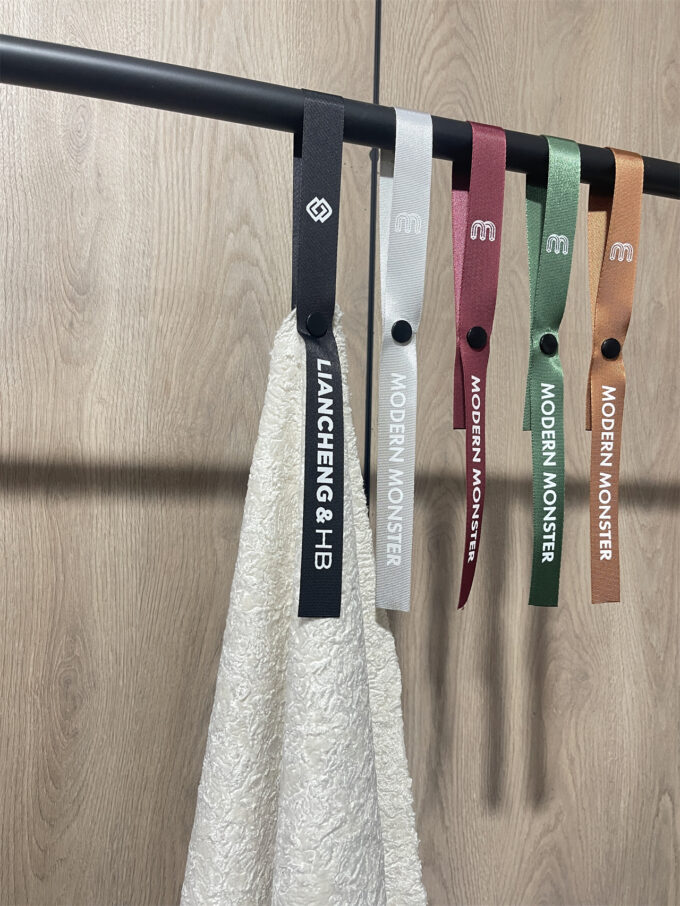 Fabric Swatch Hanging Strap with Snap Button for Curtain & Upholstery Samples