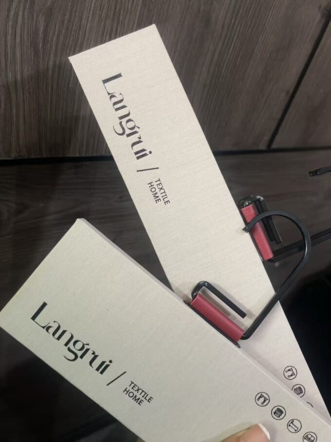 Home Textile Hanging Sample Cards | Custom Sizes & Colors | Curtain & Sofa Fabric Display Hooks