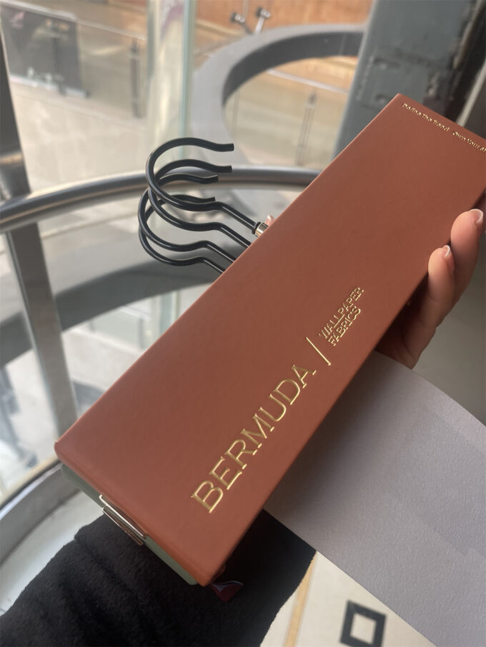 Luxury Fabric Swatch Hanger with Metal J-Hook for Curtain & Upholstery Samples