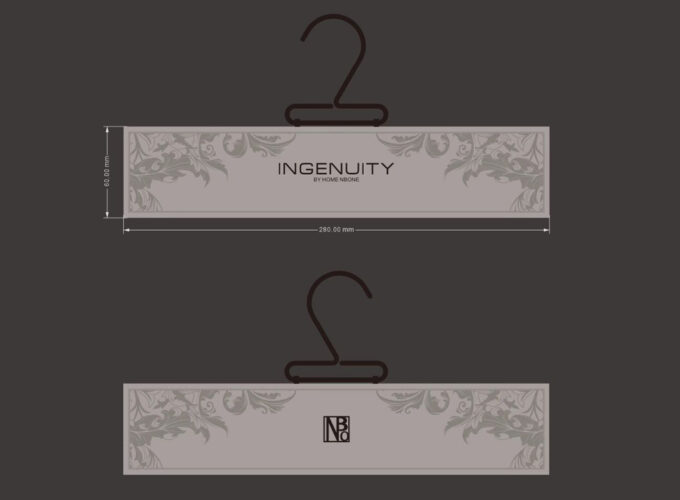 Custom-designed fabric swatch clip with premium finish for curtain fabric display