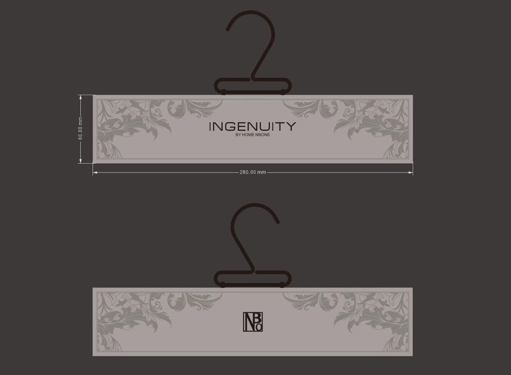 Custom-designed fabric swatch clip with premium finish for curtain fabric display