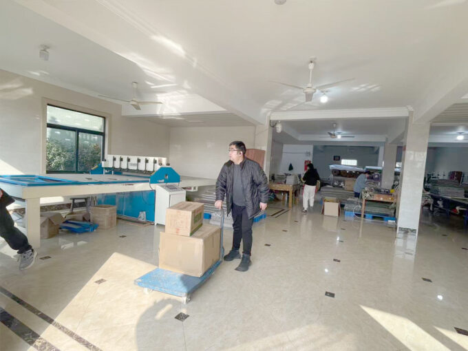 Quality control inspection at our production workshop