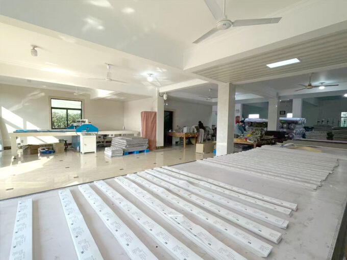 Warehouse storage of bulk swatch hanger orders before delivery
