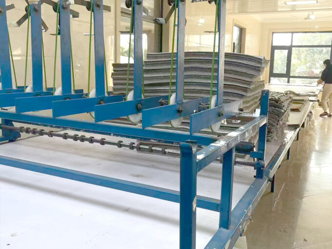 Surface finishing and coating of fabric display accessories