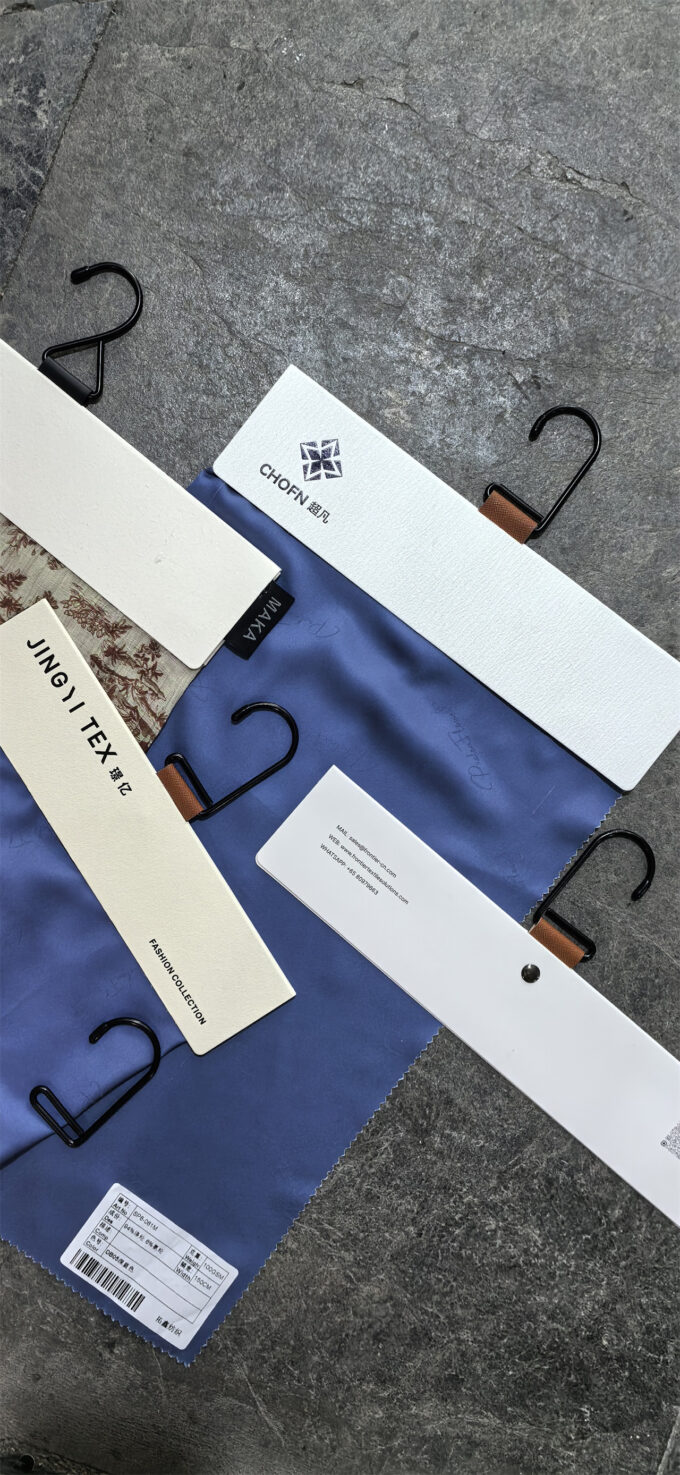Branded Swatch Display Cards for Apparel Brands