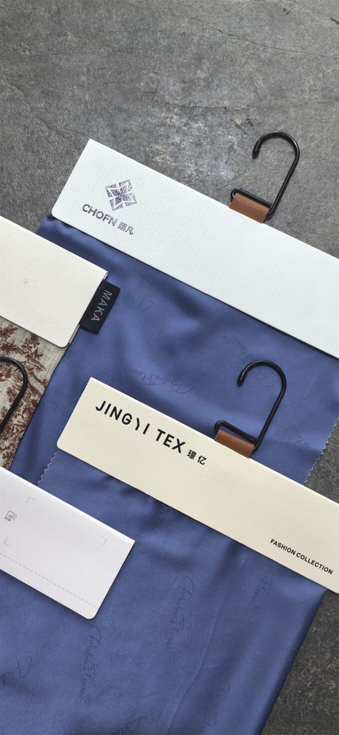 Branded Swatch Display Cards for Apparel Brands