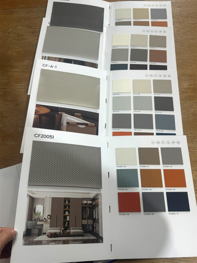 custom binder style upholstery fabric color cards