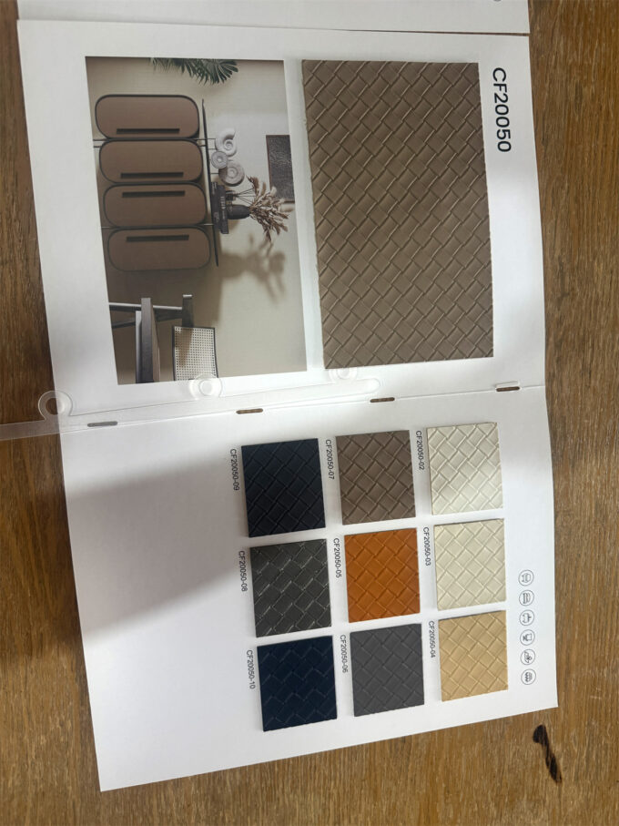custom binder style upholstery fabric color cards