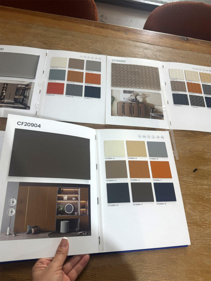 custom binder style upholstery fabric color cards