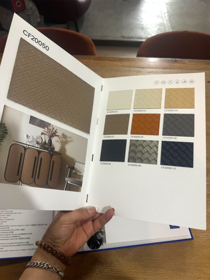 custom binder style upholstery fabric color cards