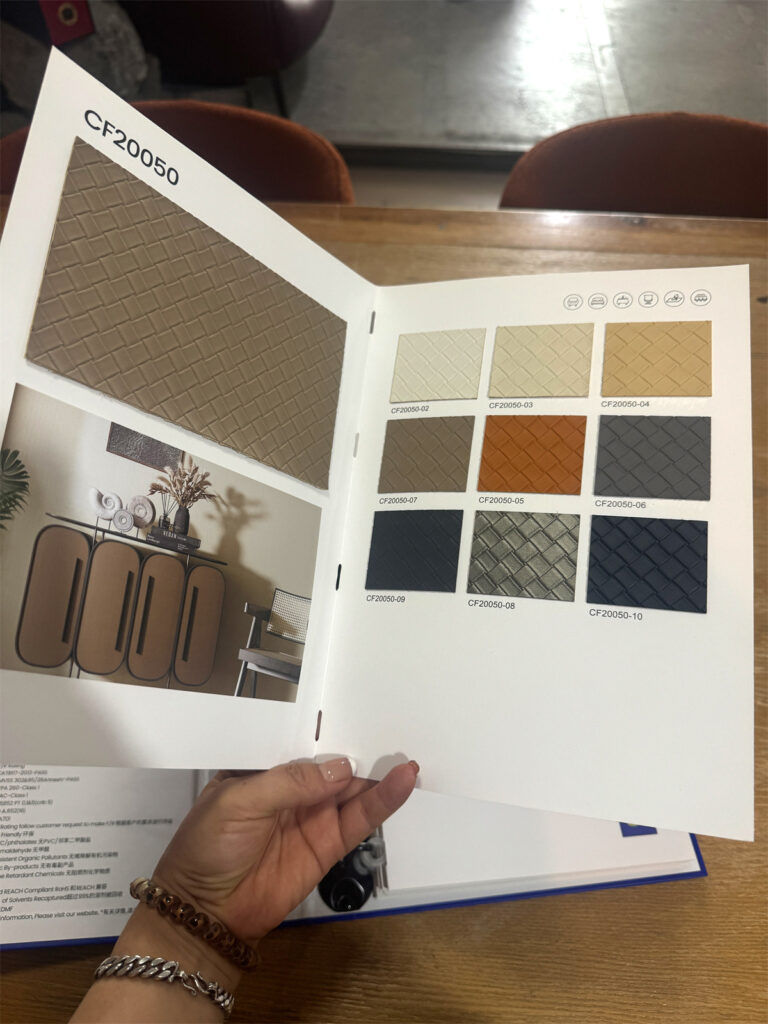 custom binder style upholstery fabric color cards