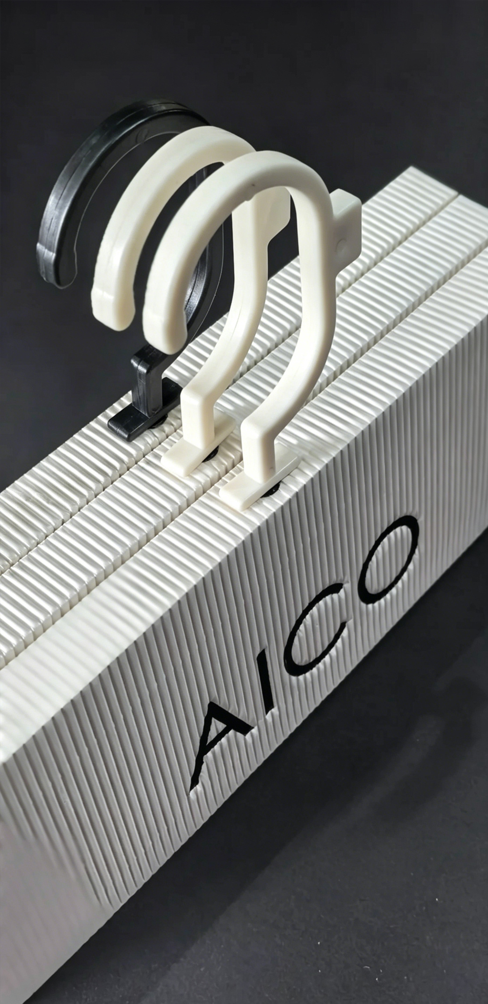 vertical strip textured fabric sample headers