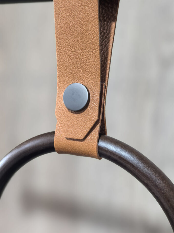 Leather Wood Scarf Display Loops for Scarf Packaging & Fabric Display